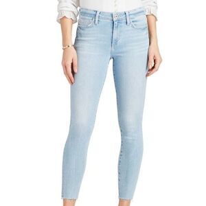 Sam Edelman The Kitten Mid Rise Skinny Crop Light Blue Jeans Size 27
